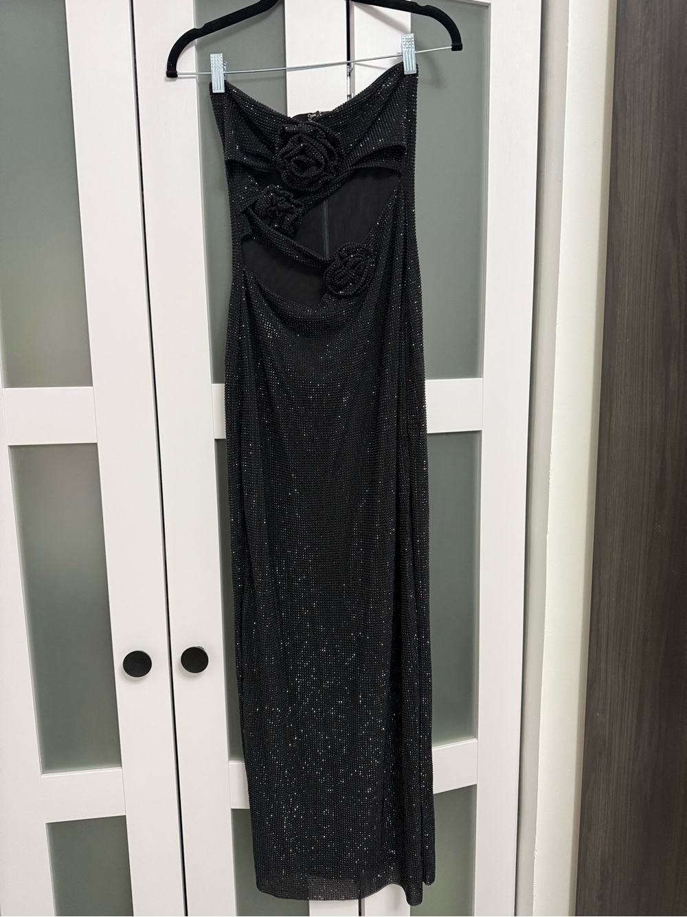 Meshki Black Strapless Maxi Dress